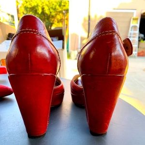 FRYE red HEELS
